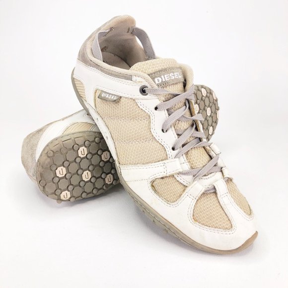 diesel leather sneakers